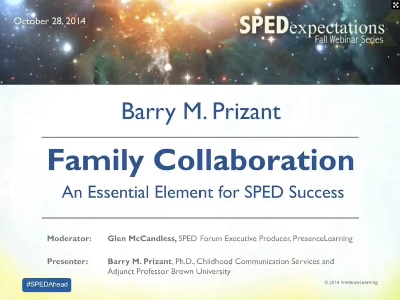 SPEDexpectations fall webinar series ad