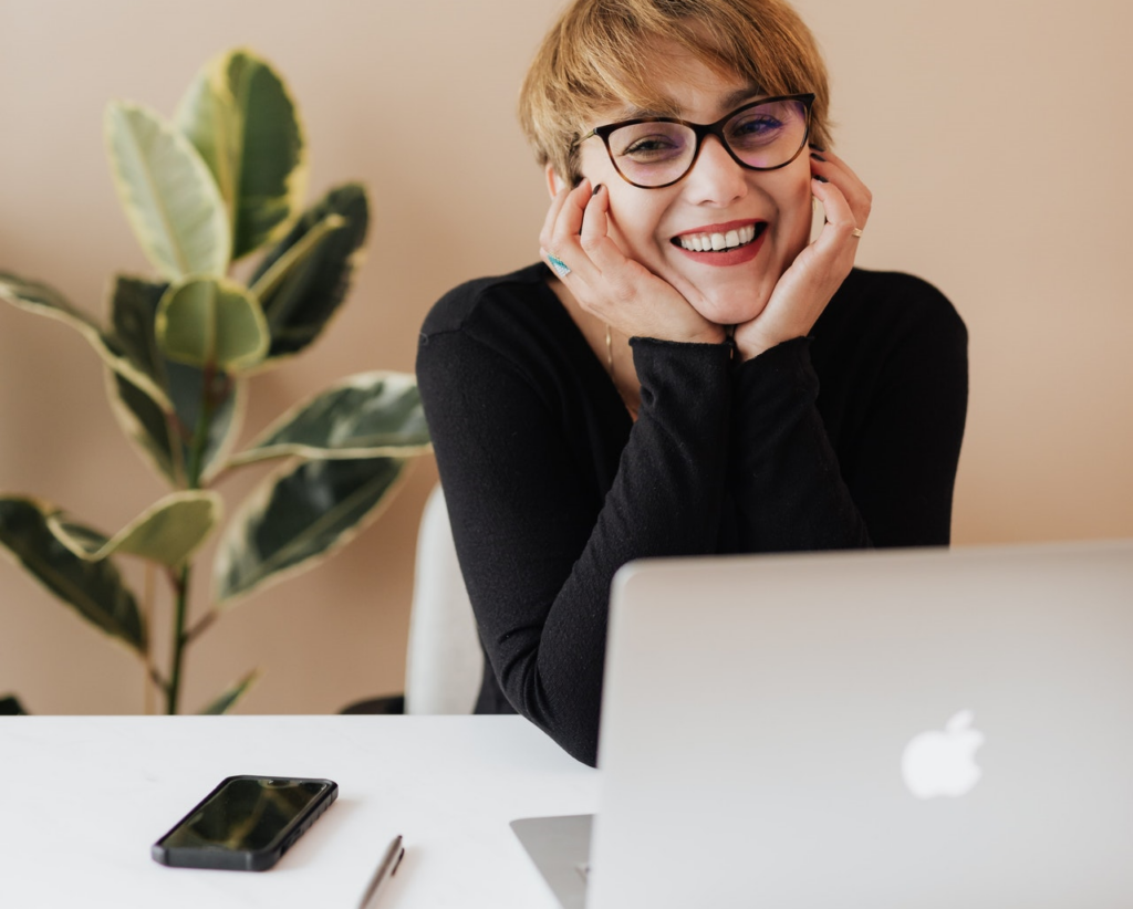 Teletherapist engaging in online therapy session