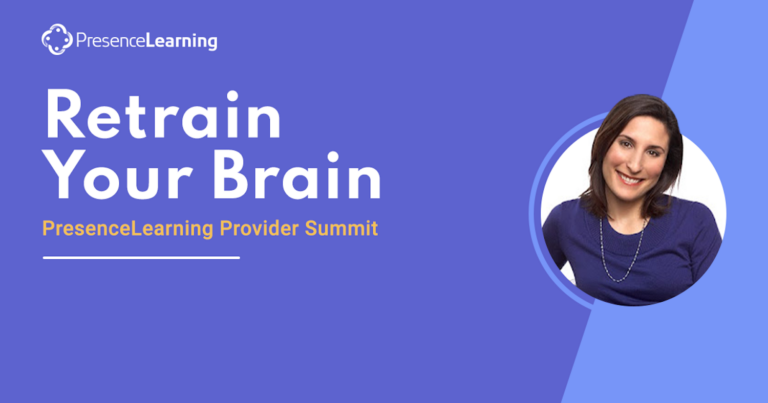 Graphic of Retrain Your Brain PresenceLearning Provider Summit with Rosalind Wiseman