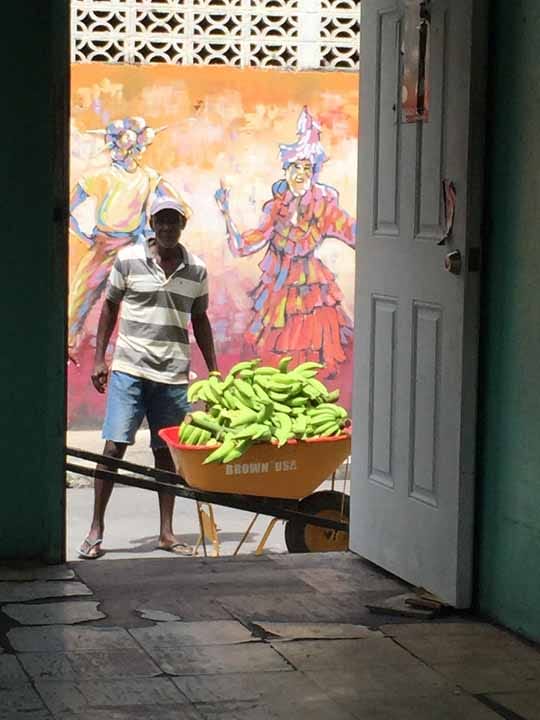 Man selling bananas