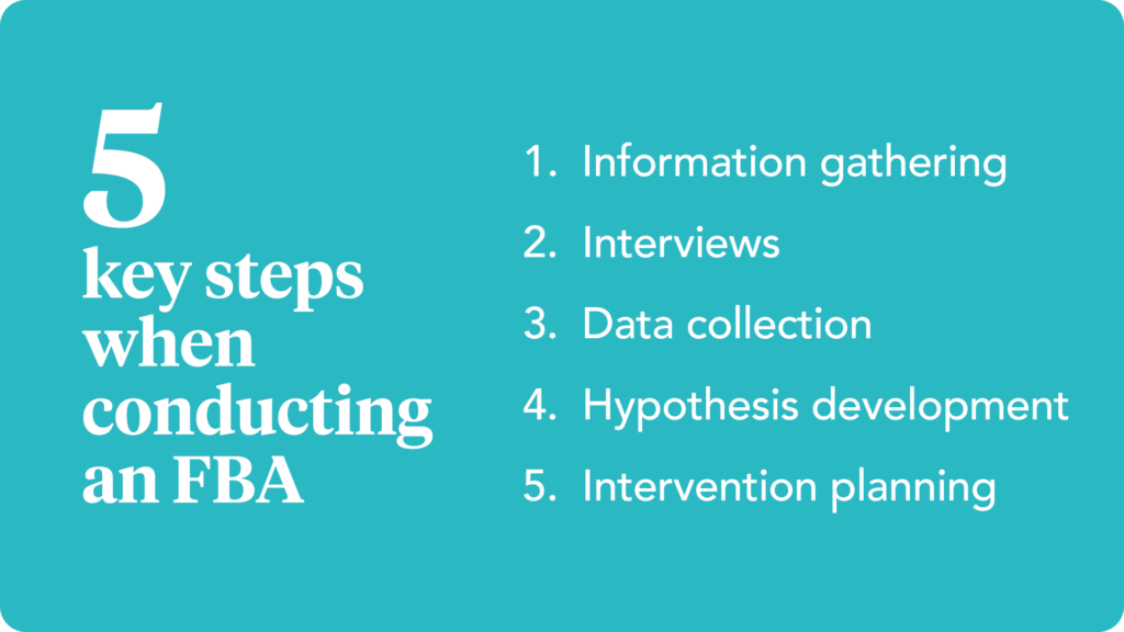 5 key steps for conducting an FBA in schools