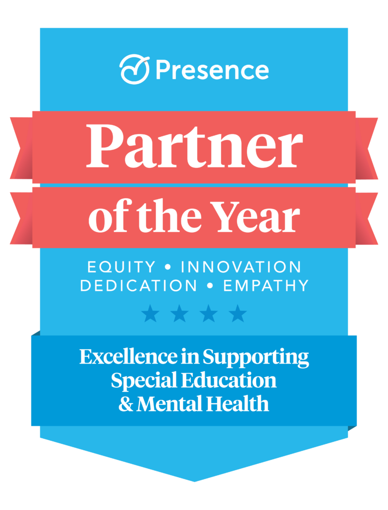 Presence Partner of the Year award badge for excellence in special education