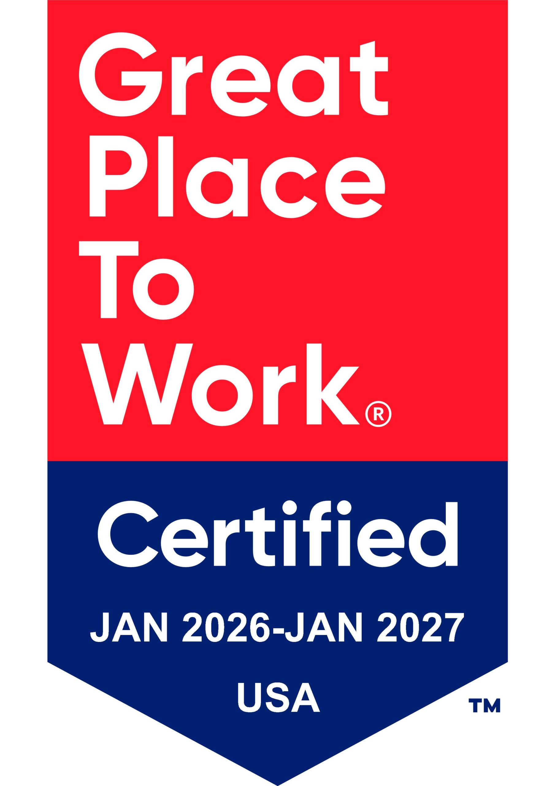 Great Place To Work Certification Badge 2026