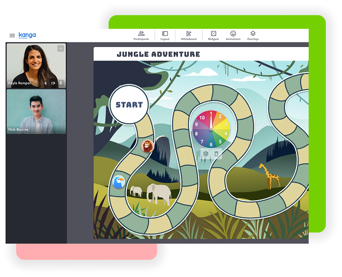 Kanga by presence platform screenshot for lesson dashboard