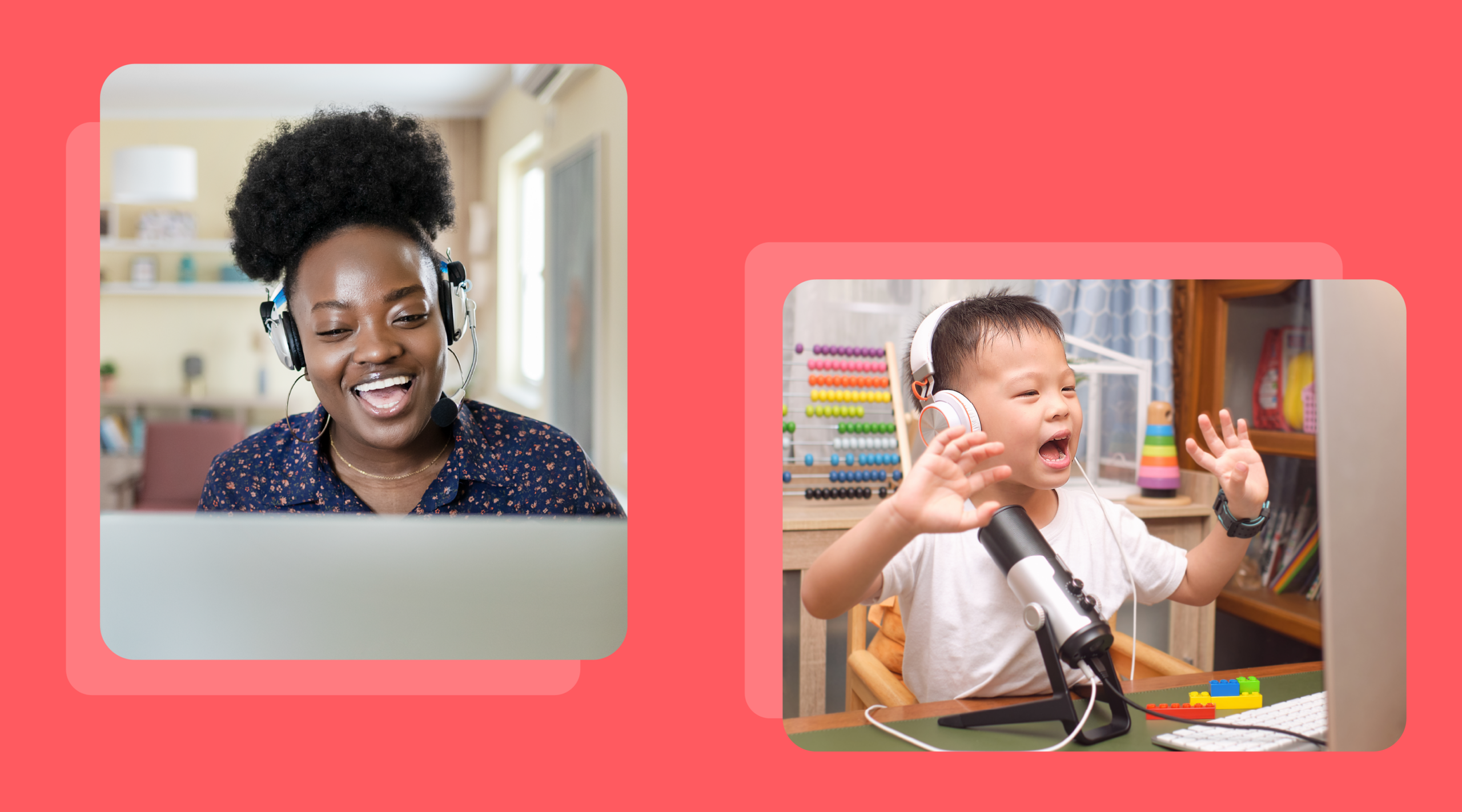 Student receiving special education services with a remote therapy provider during an online teletherapy session