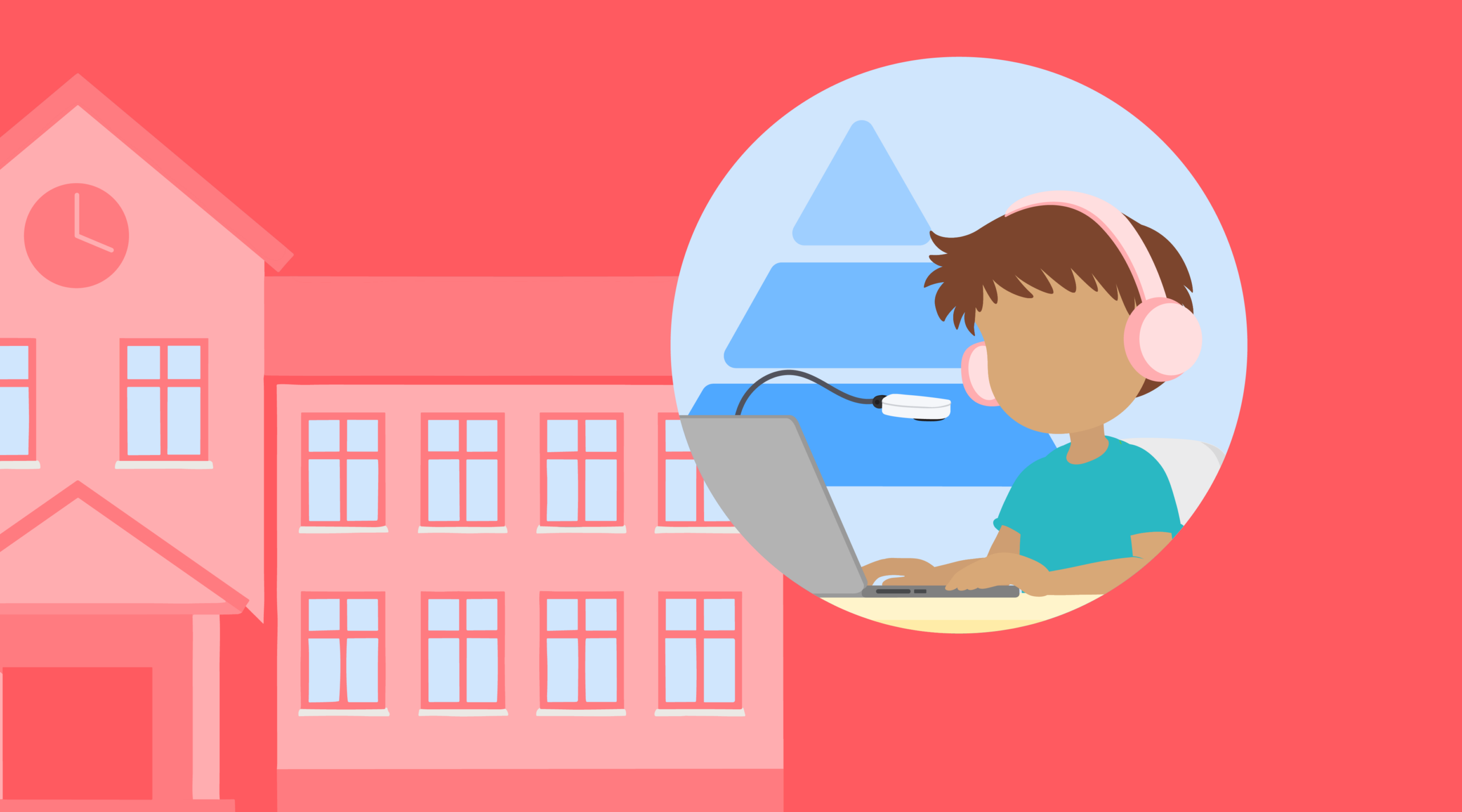 practitioner providing teletherapy aligned with MTSS framework to support student progress in a school setting